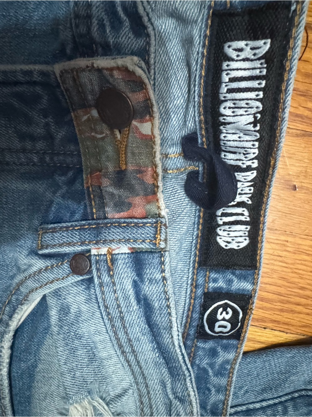 Billionaire Boys Club Light Blue Slim Men Jeans with Camouflage Trim